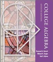 Cover of: College algebra by Raymond A. Barnett