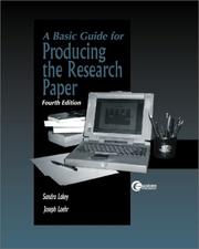 Cover of: Basic Guide for Producing a Research Paper by Sandra Lakey