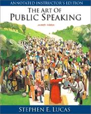Cover of: The art of public speaking by Stephen E. Lucas