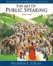 Cover of: Art of Public Speaking by Stephen E. Lucas