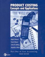 Cover of: Product Costing: Concepts and Applications
