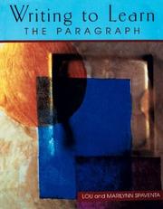 Cover of: Teacher's Edition, Writing to Learn: The Paragraph