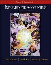 Cover of: Intermediate Accounting, Volume 2, Chapters 13-22 by J. David Spiceland, James Sepe