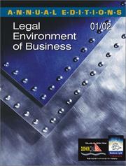 Cover of: Annual Editions: Legal Environment of Business 01/02