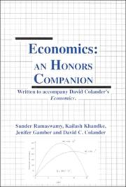 Cover of: Honors Companion to accompany Economics