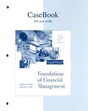 Cover of: Casebook to accompany Foundations of Financial Management by Stanley B. Block, Geoffrey A. Hirt, Stanley Block, Geoffrey Hirt