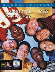Cover of: Annual Editions: Adolescent Psychology 01/02