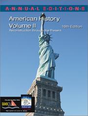 Cover of: Annual Editions: American History, Volume 2, 16/e