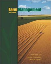 Cover of: Farm Management by Ronald Kay, William Edwards, Patricia Duffy