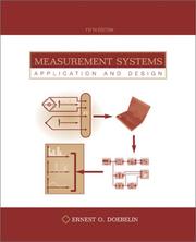 Cover of: Measurement systems by Ernest O. Doebelin