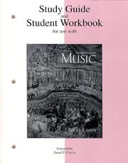 Cover of: Student Study Guide for use with Music by Roger Kamien, Roger Kamien