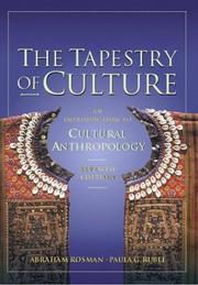 Cover of: The Tapestry of Culture with Free PowerWeb by Abraham Rosman, Paula G. Rubel