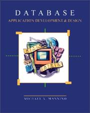 Cover of: Database Application Development & Design w/ERD Drawing Tool