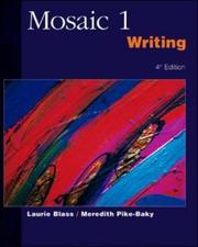 Cover of: Mosaic Writing by Laurie Blass, Meredith Pike-Baky