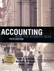 Cover of: Accounting: What the Numbers Mean w/ Student Study Resource by David Marshall, Wayne William McManus, Daniel Viele