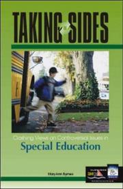 Cover of: Taking Sides: Clashing Views on Controversial Issues in Special Education (Taking Sides: Special Education) by Mary Ann Byrnes