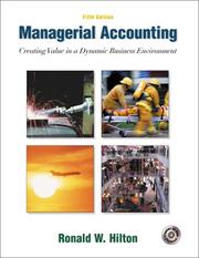 Cover of: Managerial Accounting by Ronald W. Hilton