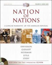 Cover of: Nation of Nations Concise Volume II with After the Fact Interactive USDA; MP | James West Davidson