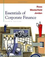 Cover of: Essentials of Corporate Finance (The Mcgraw-Hill/Irwin Series in Finance, Insurance, and Real Estate) by Stephen A Ross, Bradford Dunson Jordan
