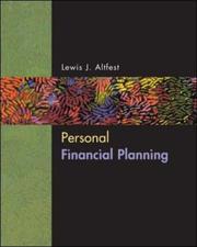 Cover of: Personal financial planning by Lewis J. Altfest