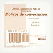 Cover of: Listening Comprehension Audio CD to accompany Motivos de conversacion by Robert L. Nicholas, María Canteli Dominicis, Maria Dominicis