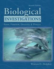 Cover of: Biological investigations: form, function, diversity, and process