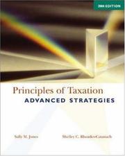 Cover of: Principles of Taxation by Sally Jones, Shelley C. Rhoades-Catanach, Shelley Rhoades-Catanach