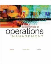 Cover of: Fundamentals of Operations Management with Student CD-Rom by Mark M. Davis, Nicholas J. Aquilano, Richard B. Chase