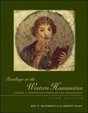 Cover of: Readings in the Western Humanities, Volume 1 by Roy Matthews, Dewitt Platt