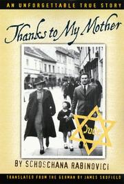 Cover of: Thanks to My Mother by Schoschana Rabinovici