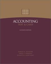 Cover of: Accounting: Texts and Cases