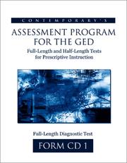 Cover of: Contemporary Assessment Program for the GED by McGraw-Hill, McGraw-Hill