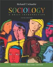 Cover of: Sociology by 