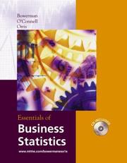 Cover of: Essentials of Business Statistics (The Mcgraw-Hill/Irwin Series Operations and Decision Sciences) by Bruce L. Bowerman, Richard T. O'Connell, J. B. Orris