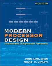 Front cover of Modern Processor Design by John P. Shen
