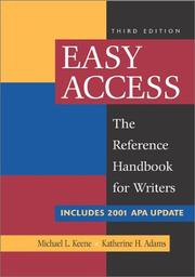 Cover of: Easy Access with 2002 APA Update by Michael Keene, Katherine H. Adams