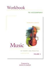 Cover of: Wkbk Music in Theory and Practice Vol 2 plus Finale software by Bruce Benward