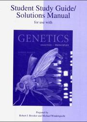 Cover of: Student Study Guide/Solutions Manual to accompany Genetics