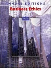 Cover of: Annual Editions: Business Ethics 04/05 (Annual Editions)