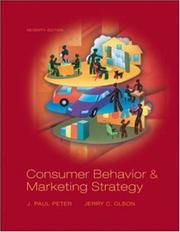 Cover of: Consumer Behavior (Mcgraw-Hill/Irwin Series in Marketing) by J. Paul Peter, Olson (undifferentiated)