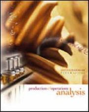 Cover of: Production and Operations Analysis by Steven Nahmias, Steven Nahmias