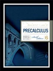 Cover of: Precalculus by Raymond A. Barnett, Michael R. Ziegler, Karl E. Byleen