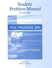 Cover of Student Problem Manual to accompany Corporate Finance by Stephen A Ross