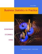 Cover of: Business Statistics in Practice W/ Student CD and PowerWeb by Bruce L. Bowerman, Richard T O'Connell, Michael L. Hand, Bruce Bowerman, Richard O'Connell, Michael Hand