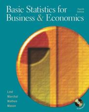 Cover of: Basic Statistics for Business and Economics W/Student CD and PowerWeb by Douglas A. Lind, William G Marchal, Samuel A. Wathen, Douglas Lind, William Marchal, Samuel Wathen