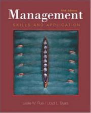 Cover of: Management with PowerWeb and Management Skill Booster Passcard by Leslie W. Rue, Leslie W. Rue, Lloyd L. Byars, Leslie Rue, Lloyd Byars