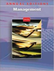 Cover of: Annual Editions: Management 04/05