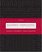 Cover of: Management Communication by Michael E. Hattersley, Linda M McJannet