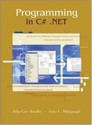 Cover of: Programming C# .NET w/Student CD & 5-CD C# .NET software by Julia Case Bradley, Anita C Millspaugh