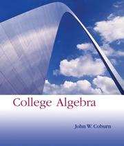 Cover of: College algebra by John W. Coburn